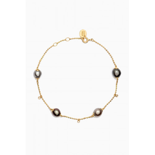 Robert Wan - Links of Love Pearl Diamond Bracelet in 18kt Yellow Gold