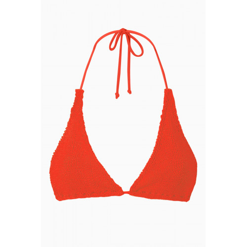 Bond-Eye - Sofie Eco Triangle Bikini Top in Regenerated Nylon Orange