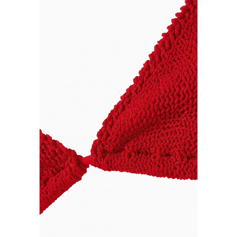 Bond-Eye - Sofie Eco Triangle Bikini Top in Regenerated Nylon Red