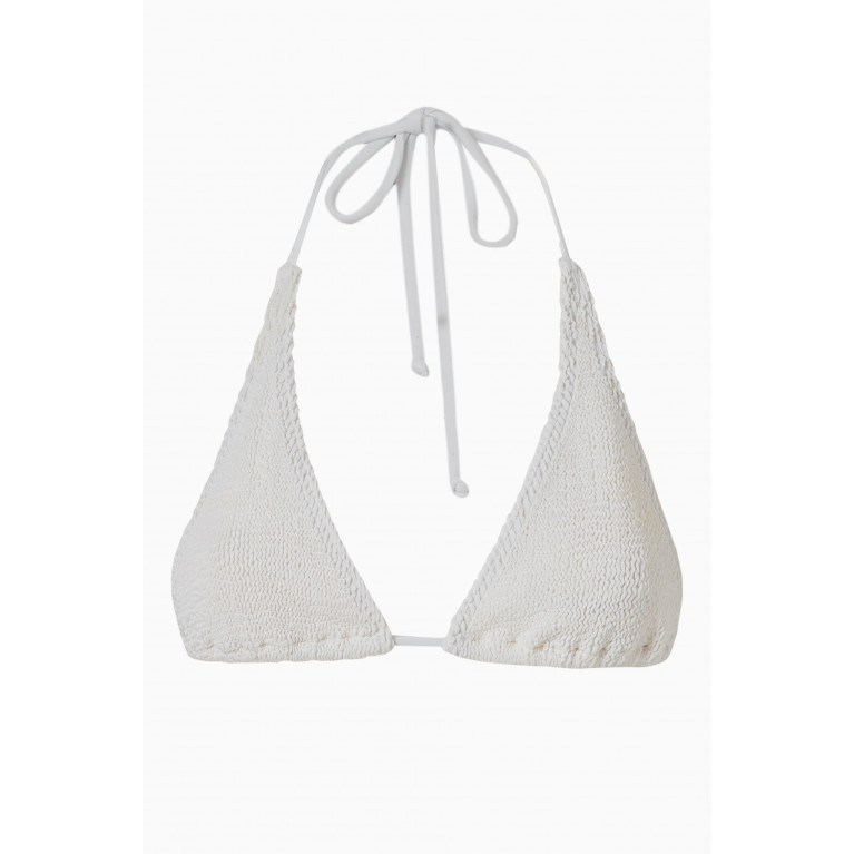 Bond-Eye - Sofie Eco Triangle Bikini Top in Regenerated Nylon White
