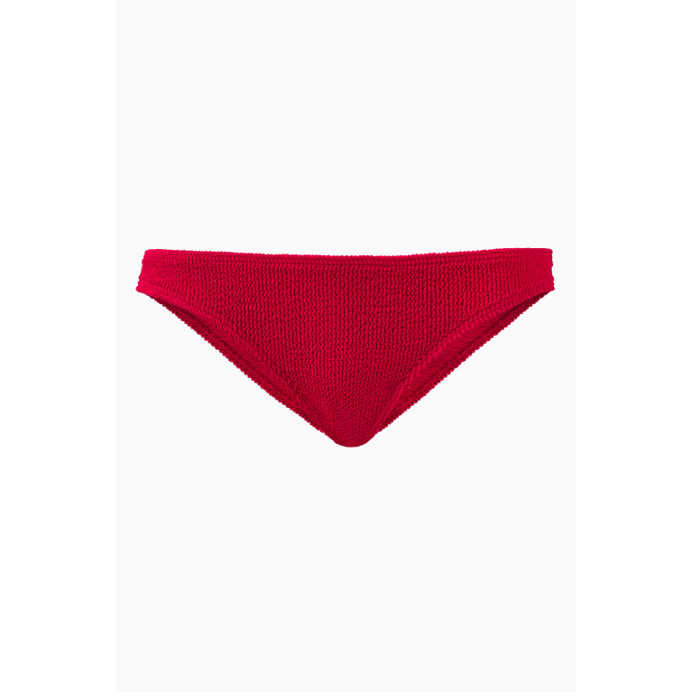 Bond-Eye - Sign Eco Bikini Bottoms in Regenerated Nylon Red
