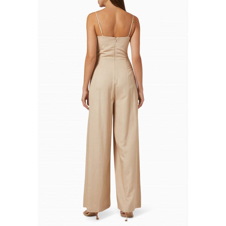 Rumer - Mecca Cut-out Jumpsuit in Linen