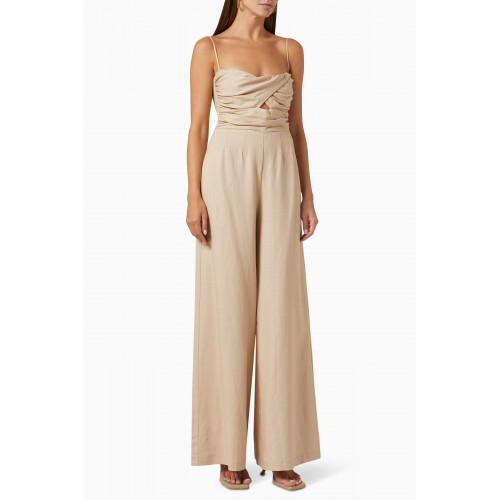 Rumer - Mecca Cut-out Jumpsuit in Linen