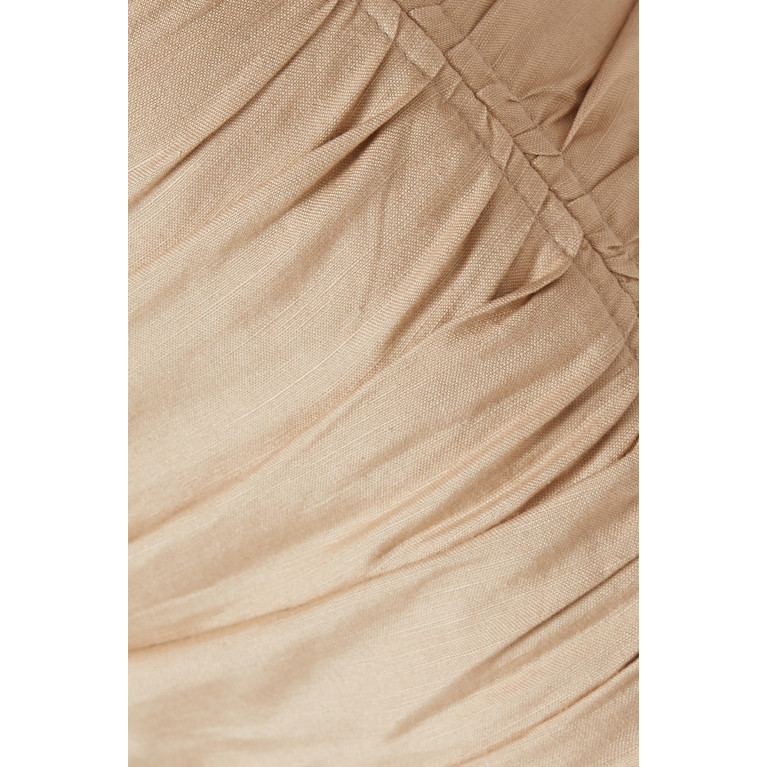 Rumer - Mecca Ruched Mini Dress in Linen