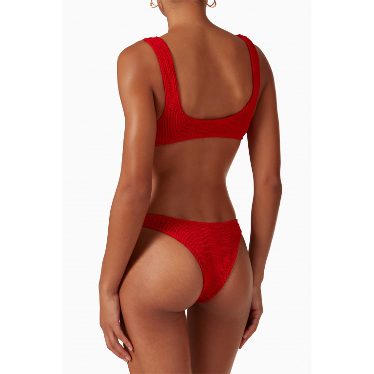 Bond-Eye - Sinner Eco Bikini Bottoms in Regenerated Nylon Red