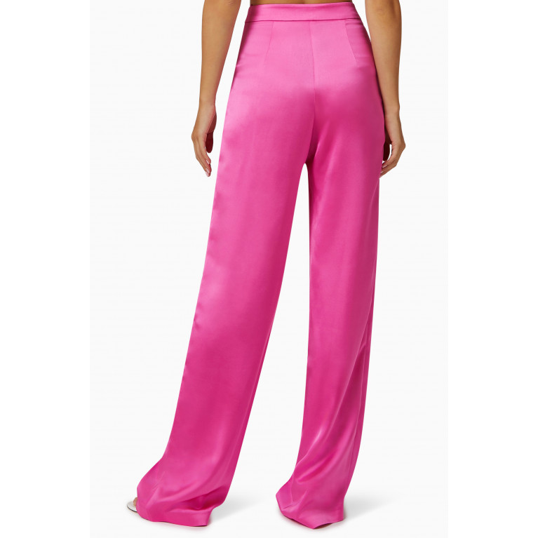 SELMACILEK - Wide-leg Pants in Satin Pink