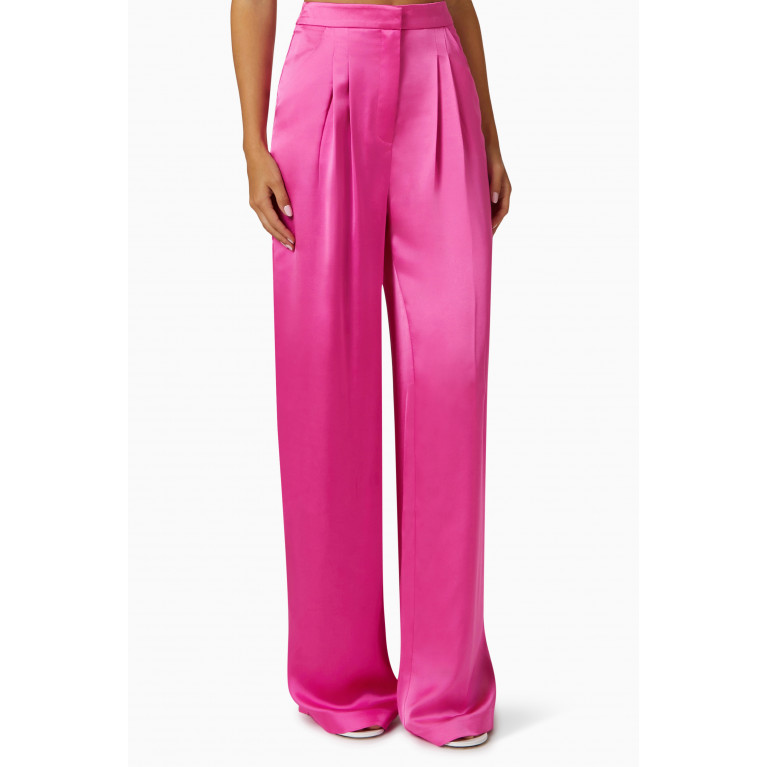SELMACILEK - Wide-leg Pants in Satin Pink
