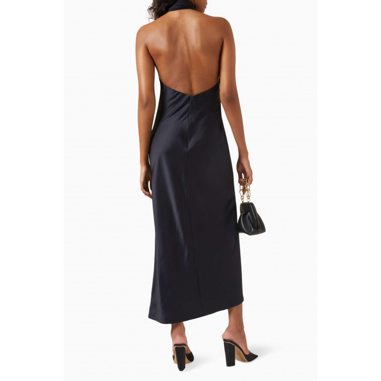 Significant Other - Darcy Backless Dress in Satin Brown