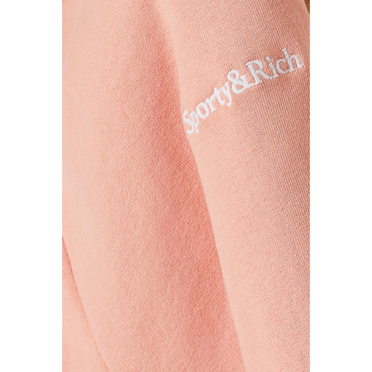 Sporty & Rich - Serif Embroidered Sweatpants in Cotton