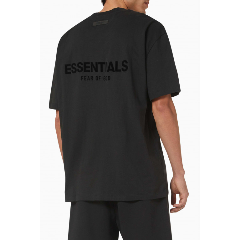 Fear of God Essentials - Essentials Logo T-shirt in Cotton Black