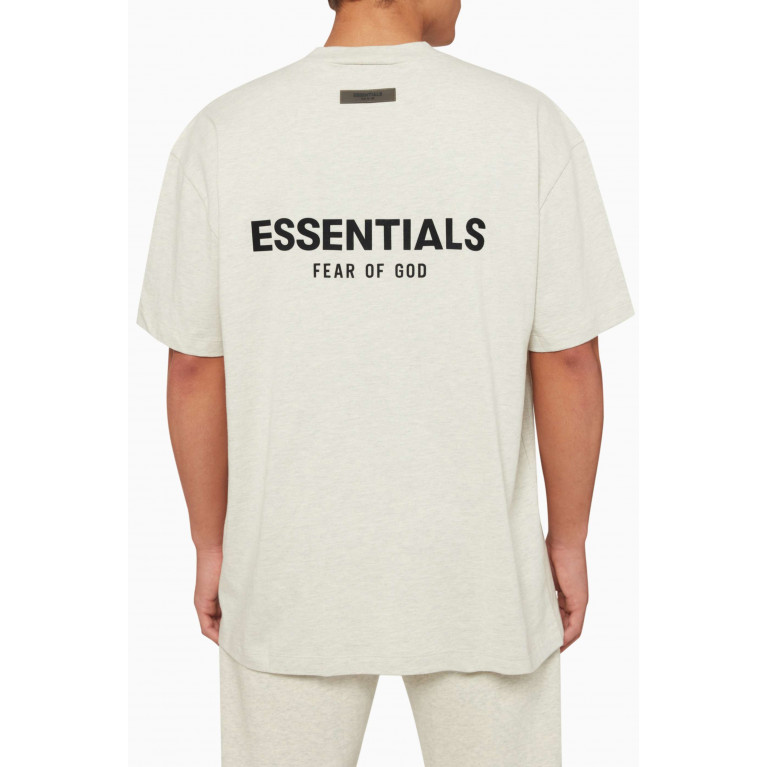 Fear of God Essentials - Essentials Logo T-shirt in Pure Cotton Grey