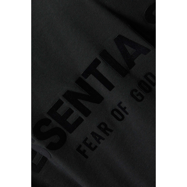 Fear of God Essentials - Long-sleeve Logo T-shirt in Cotton Black