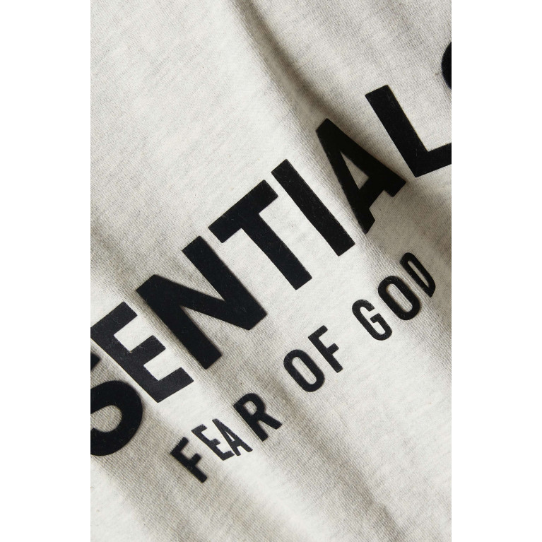 Fear of God Essentials - Long-sleeve Logo T-shirt in Cotton Grey