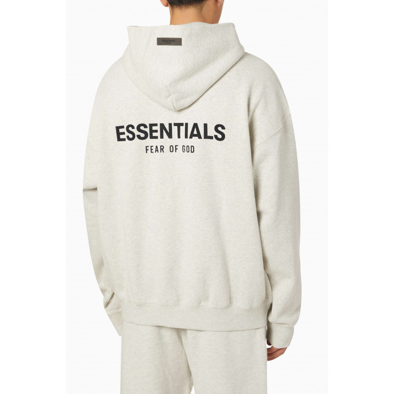 Fear of God Essentials - Essentials Logo Hoodie in Cotton-blend Grey