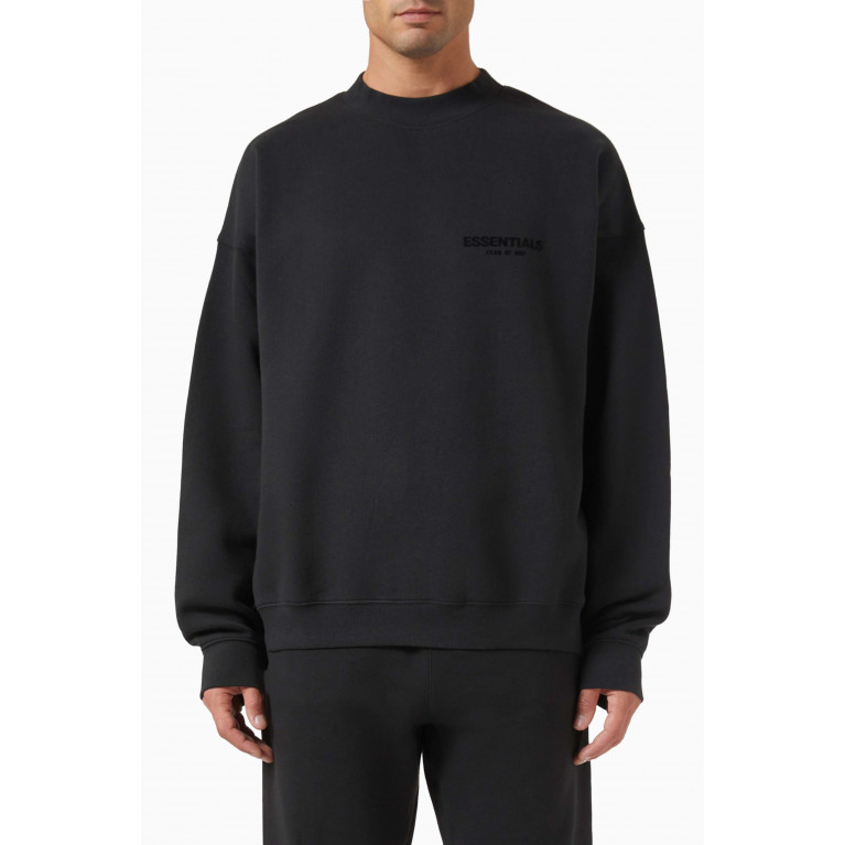 Fear of God Essentials - Essentials Crewneck Sweatshirt in Cotton-blend Black