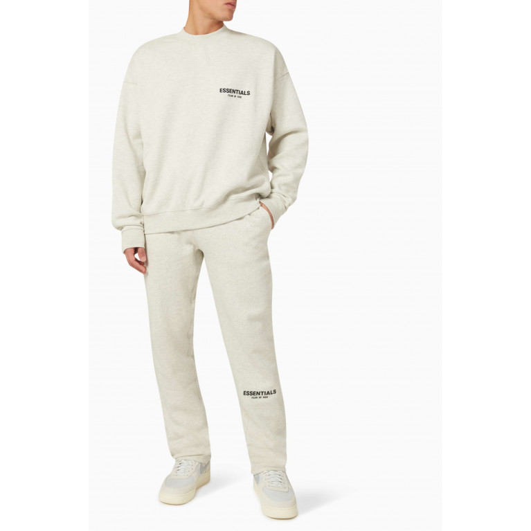 Fear of God Essentials - Essentials Logo Crewneck Sweatshirt in Cotton-blend Grey