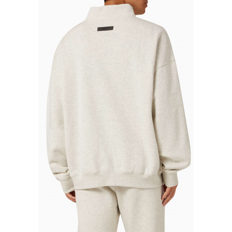 Fear of God Essentials - Mockneck Logo Sweatshirt in Fleece
