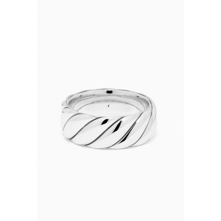 David Yurman - Sculpted Cable Contour Band Ring in Sterling Silver