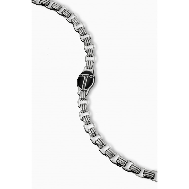 David Yurman - Cairo Pavé Black Diamonds & Black Onyx Chain Link Bracelet in Sterling Silver