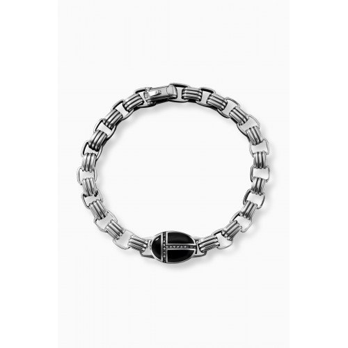 David Yurman - Cairo Pavé Black Diamonds & Black Onyx Chain Link Bracelet in Sterling Silver