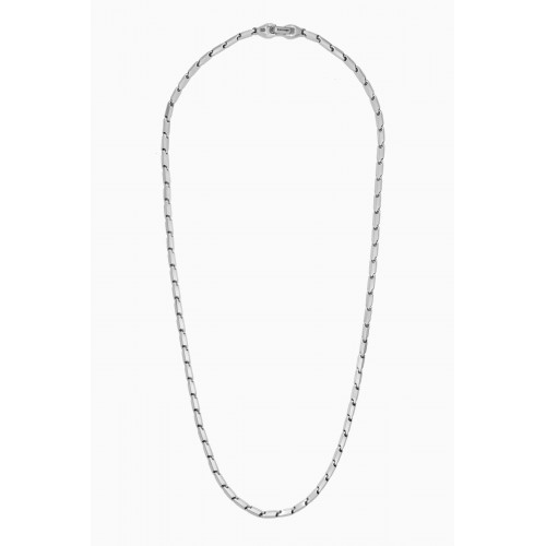David Yurman - Chain Faceted Link Necklace in Sterling Silver