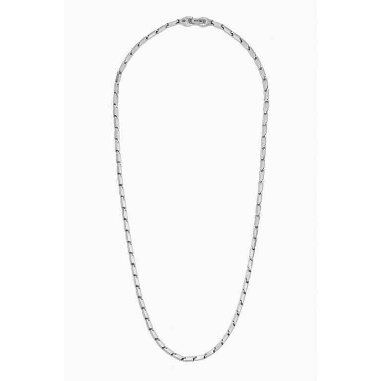 David Yurman - Chain Faceted Link Necklace in Sterling Silver