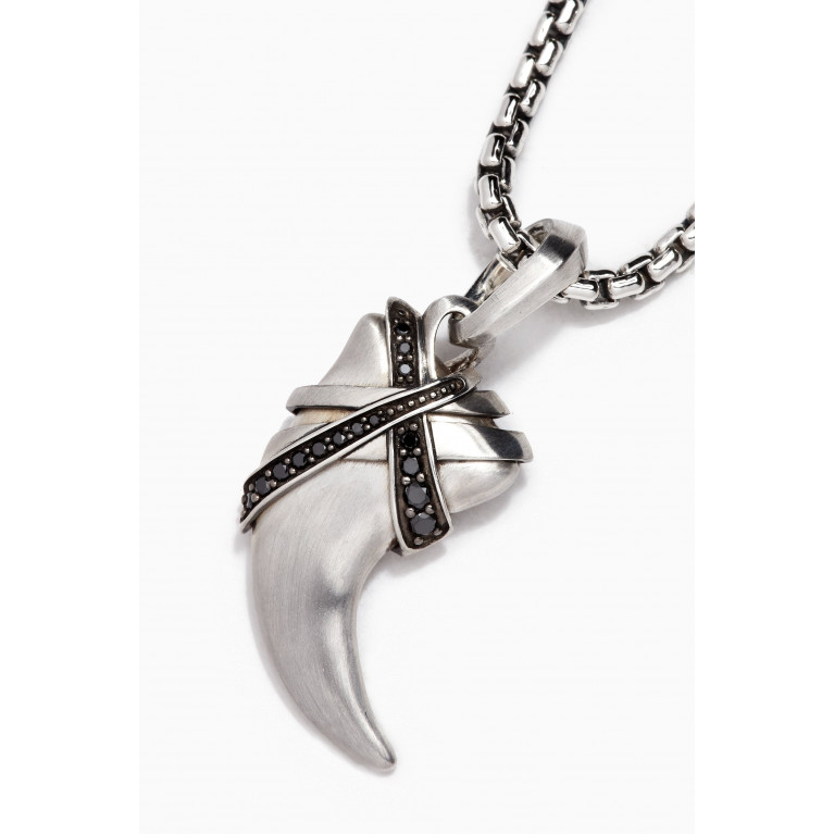 David Yurman - Cairo Pavé Black Diamonds Wrap Claw Amulet in Sterling Silver