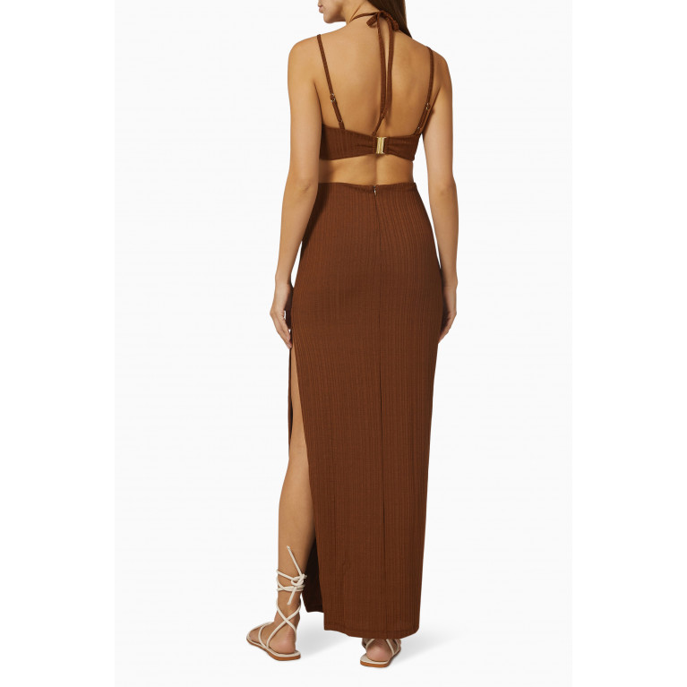 Rumer - Oasis Maxi Dress in Stretch-jersey Brown