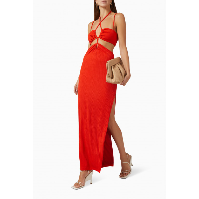 Rumer - Oasis Maxi Dress in Stretch-jersey Red