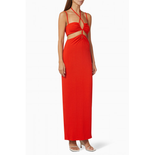 Rumer - Oasis Maxi Dress in Stretch-jersey Red