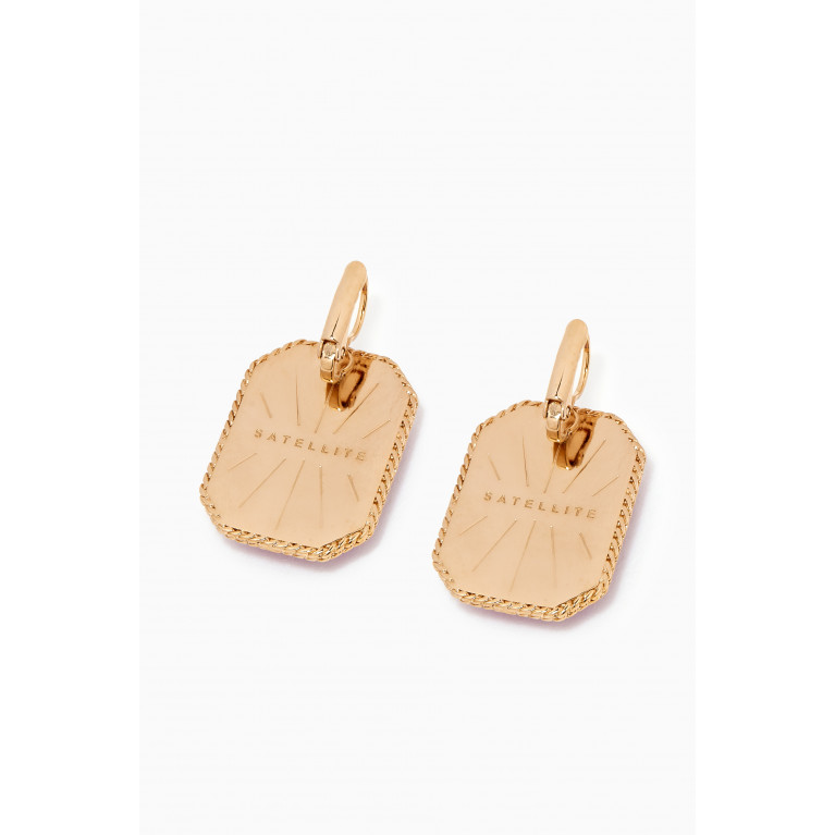Satellite - Sophisticated Faceted Earrings in 14kt Gold-plated Metal