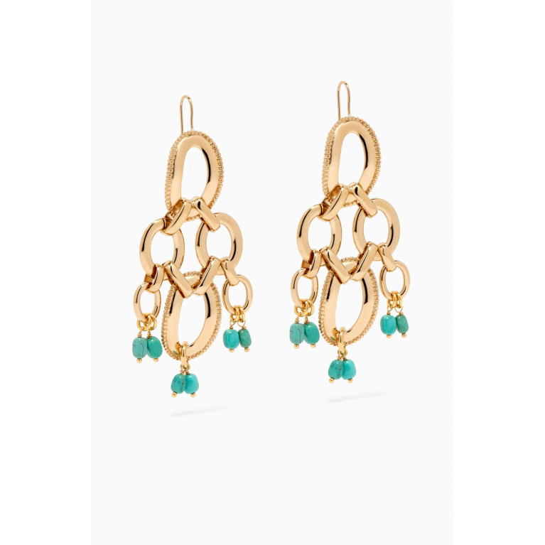 Satellite - Sophisticated Earrings in 14kt Gold-plated Metal