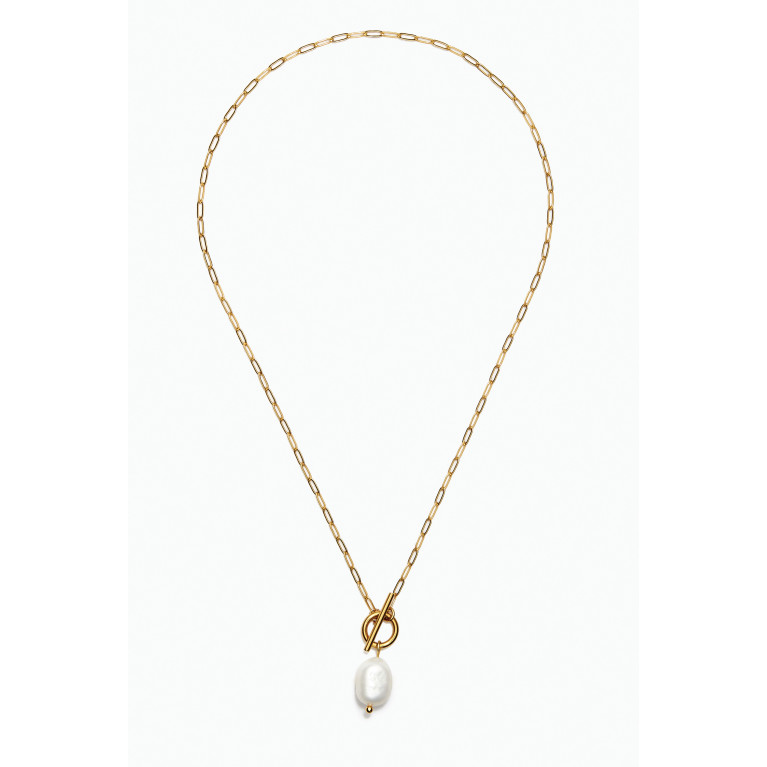 The Jewels Jar - Bella Baroque Necklace in 18kt Gold-plated Stainless Steel