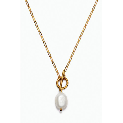 The Jewels Jar - Bella Baroque Necklace in 18kt Gold-plated Stainless Steel