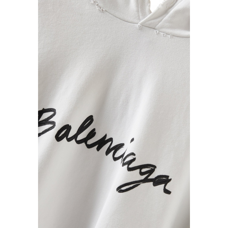Balenciaga - Script Logo Wide Fit Hoodie in Cotton