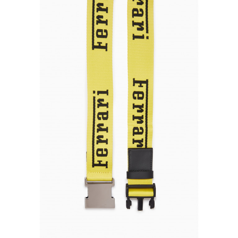 Ferrari - Ferrari Icon Tape Belt in Recycled Nylon Yellow