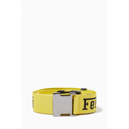 Ferrari - Ferrari Icon Tape Belt in Recycled Nylon Yellow