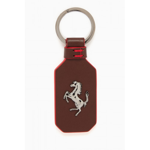 Ferrari - Icon Key Holder in Leather Brown