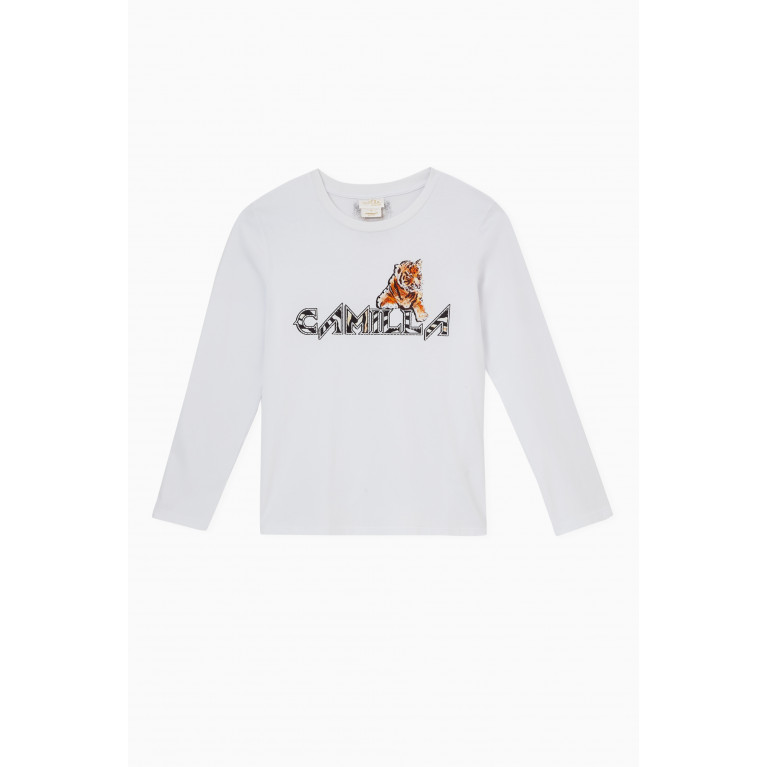 CAMILLA - Tiger Logo T-shirt in Cotton
