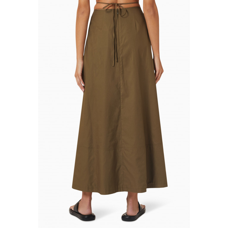 Significant Other - Addison Tie Maxi Skirt in Cotton-poplin