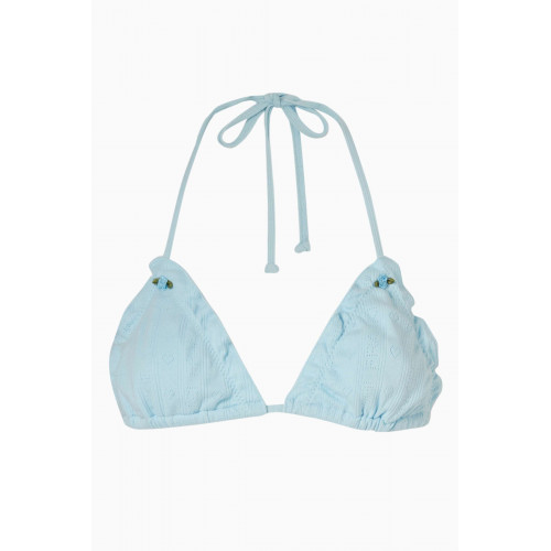 Frankies Bikinis - x Gigi Hadid Tia Bikini Top in Cotton Pointelle