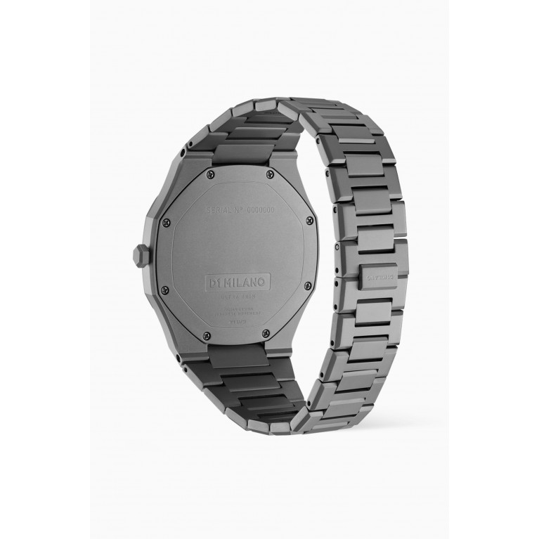 D1 Milano - Anthracite Ultra Thin Monoblock Watch, 40mm