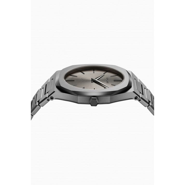 D1 Milano - Anthracite Ultra Thin Monoblock Watch, 40mm
