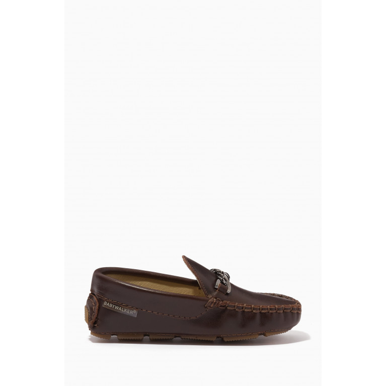 Babywalker - Chain Loafers in Leather Brown