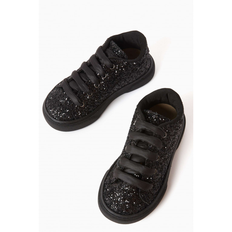 Babywalker - Glitter-embellished Sneakers Black