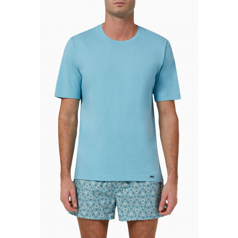 Hanro - Living T-shirt in Cotton Blue