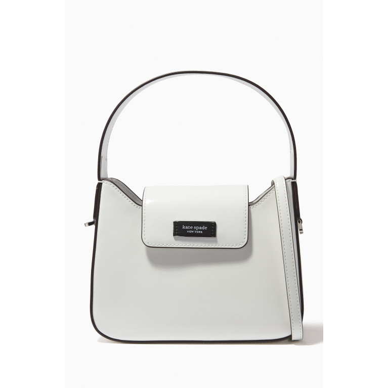 Kate Spade New York - Mini Sam Icon Hobo Bag in Spazzolato Leather White