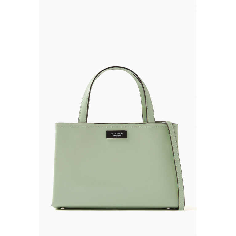 Kate Spade New York - Small Sam Icon Tote Bag in Spazzolato Leather Green