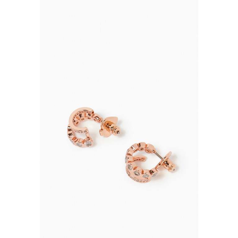 Kate Spade New York - Dazzle Double Hoops in Metal Rose Gold