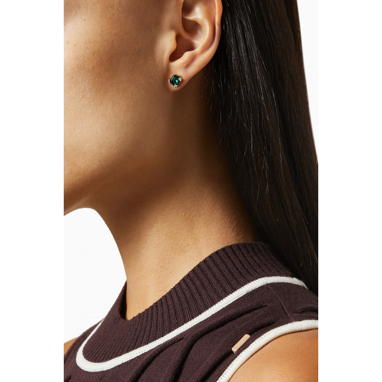 Kate Spade New York - Dazzle Stud Earrings in Metal Green